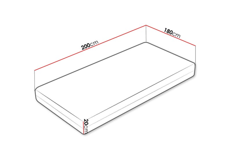 Profi Madrass 200x180x20 cm - 180x200 - Møbler - Senger - Madrasser - Rammemadrass & springfjærmadrass