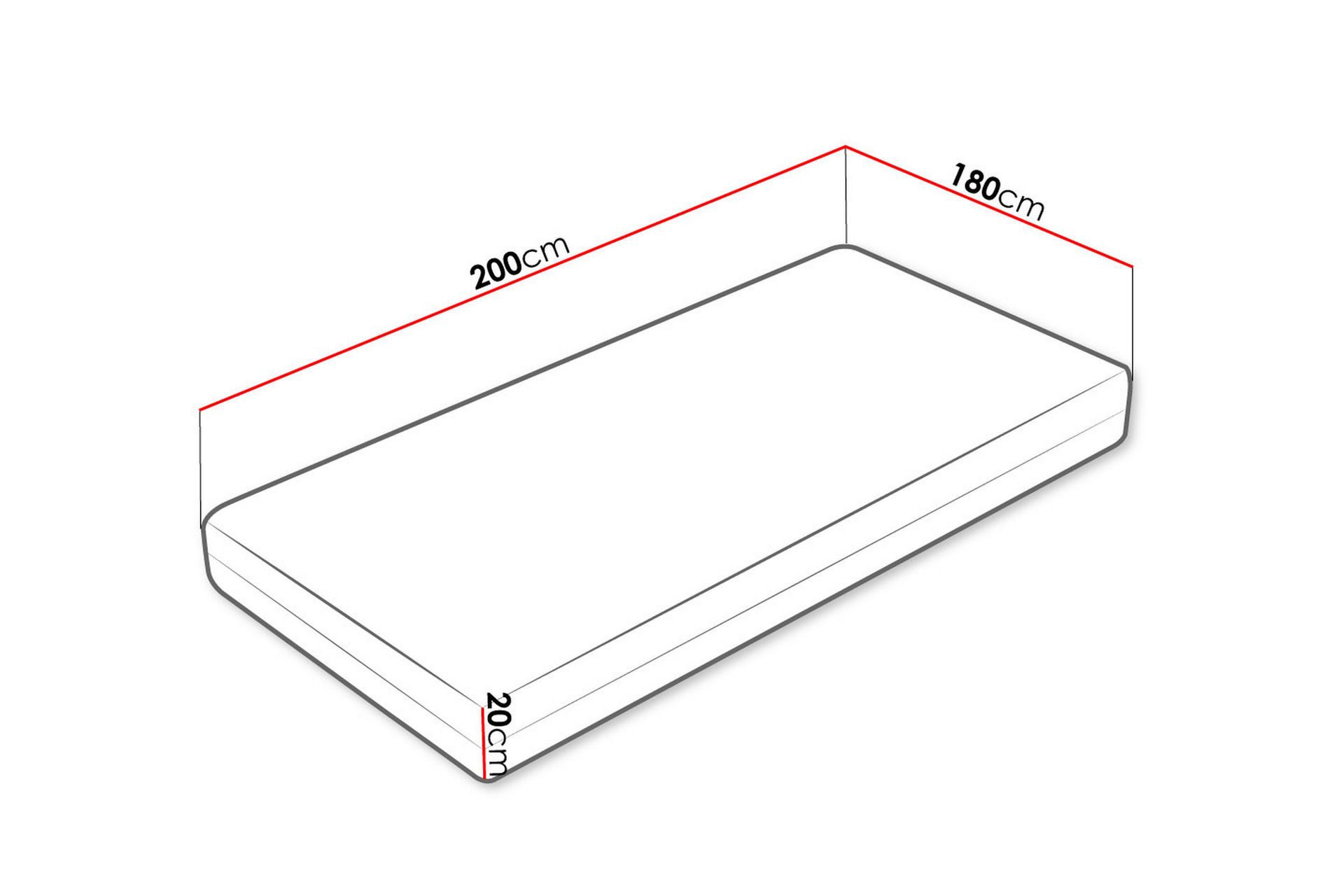 Profi Madrass 200x180x20 cm - 180x200 - Møbler - Senger - Madrasser - Rammemadrass & springfjærmadrass