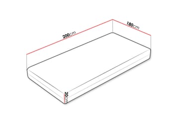Profi Madrass 200x180x20 cm - 180x200 - Møbler - Senger - Madrasser - Rammemadrass & springfjærmadrass