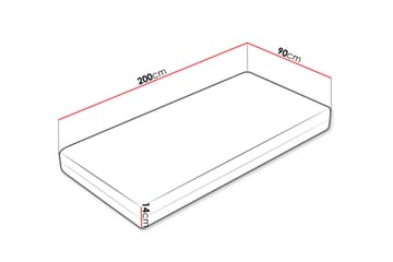 Profi Madrass 90x200 cm - Hvit - Møbler - Senger - Madrasser - Rammemadrass & springfjærmadrass