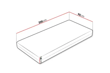 Profi Madrass 90x200 cm - Hvit - Møbler - Senger - Madrasser - Rammemadrass & springfjærmadrass
