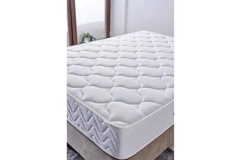 Springfjærmadrass 100x200 cm - Hvit - Møbler - Senger - Madrasser - Rammemadrass & springfjærmadrass