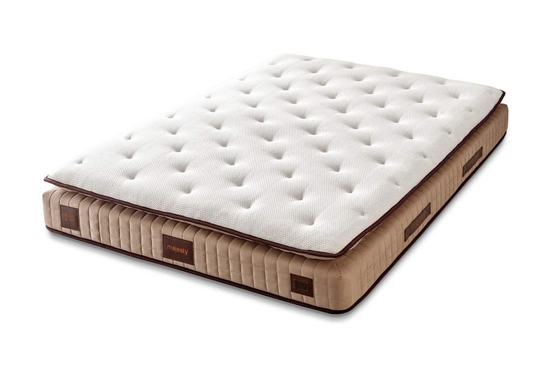 Springfjærmadrass 100x200 cm, Hvit/Brun