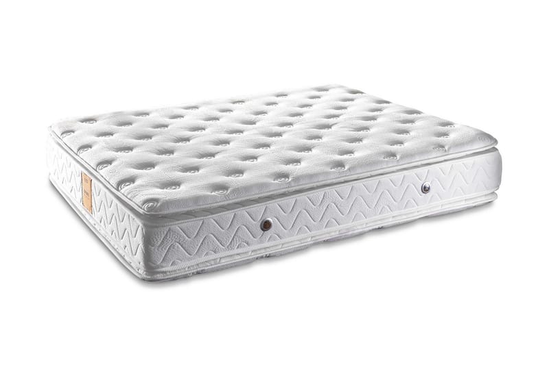 Springfjærmadrass 120x200 cm, Hvit