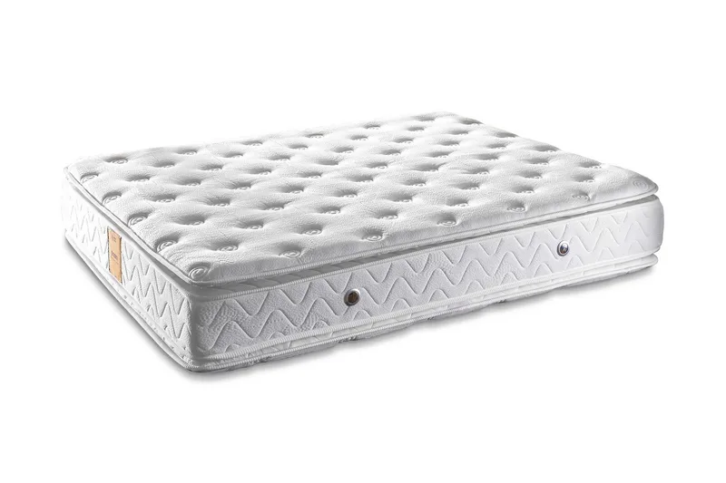 Springfjærmadrass 140x190 cm, Hvit