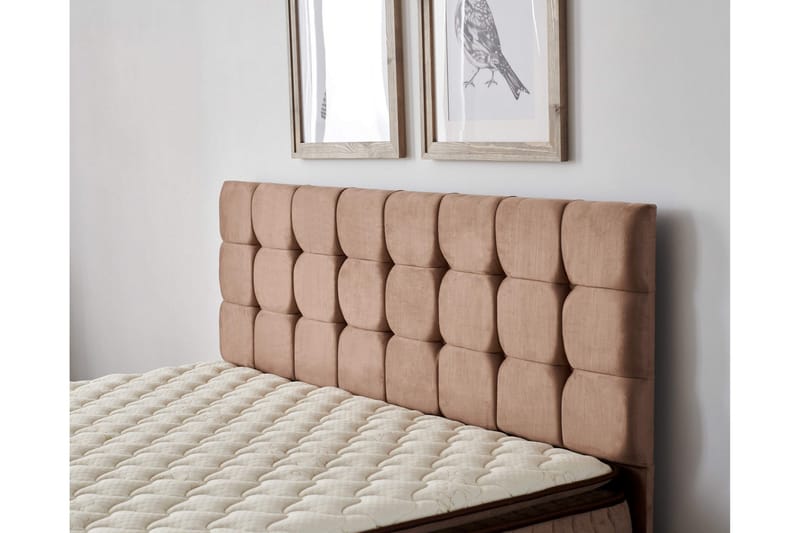 Springfjærmadrass 140x190 cm - Hvit/Brun - Møbler - Senger - Madrasser - Rammemadrass & springfjærmadrass