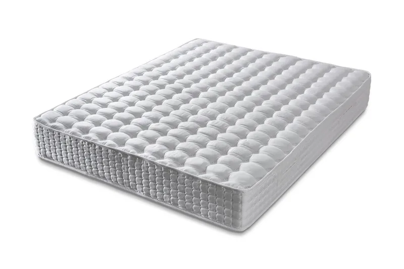 Springfjærmadrass 150x200 cm, Hvit