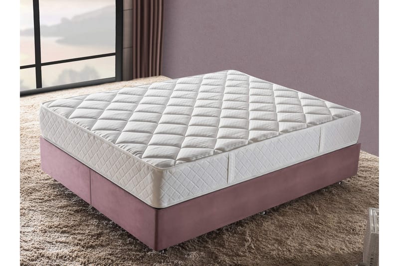 Springfjærmadrass 150x200 cm - Hvit - Møbler - Senger - Madrasser - Rammemadrass & springfjærmadrass