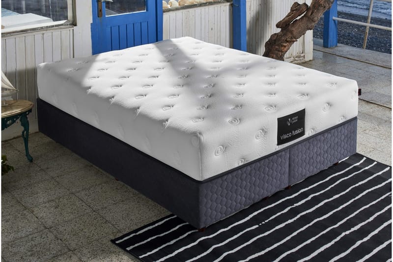 Springfjærmadrass 150x200 cm - Hvit - Møbler - Senger - Madrasser - Rammemadrass & springfjærmadrass