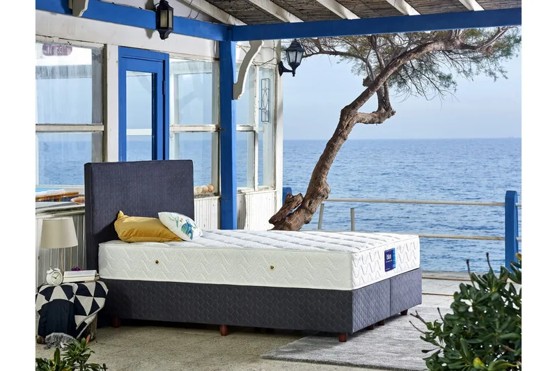 Springfjærmadrass 160x200 cm, Hvit