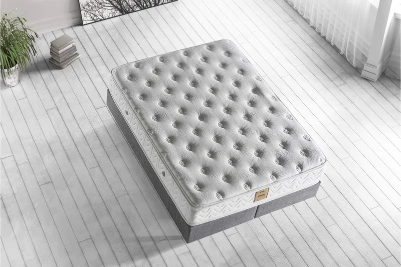 Springfjærmadrass 160x200 cm - Hvit - Møbler - Senger - Madrasser - Rammemadrass & springfjærmadrass