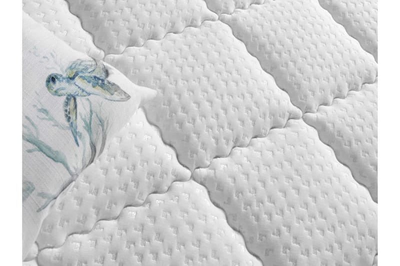 Springfjærmadrass 160x200 cm - Hvit - Møbler - Senger - Madrasser - Rammemadrass & springfjærmadrass