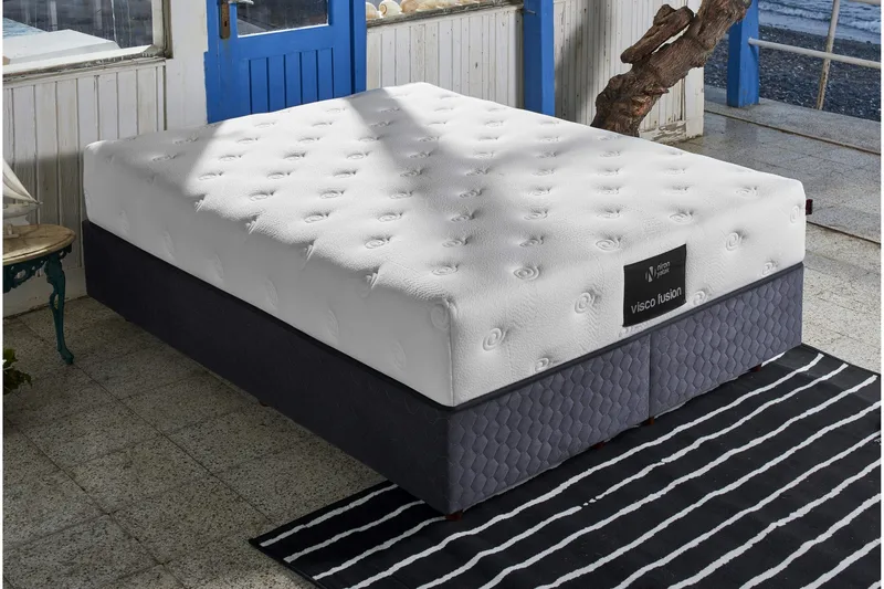 Springfjærmadrass 180x200 cm - Hvit - Møbler - Senger - Madrasser - Rammemadrass & springfjærmadrass