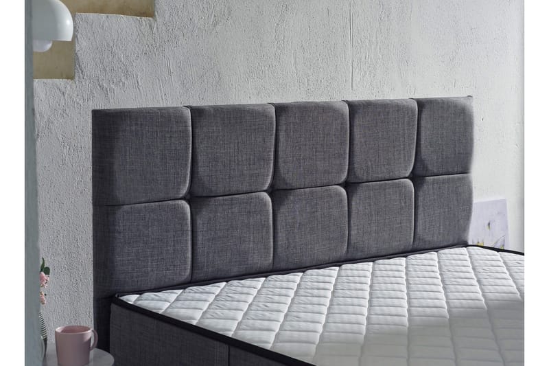 Springfjærmadrass 180x200 cm - Hvit/Grå - Møbler - Senger - Madrasser - Rammemadrass & springfjærmadrass