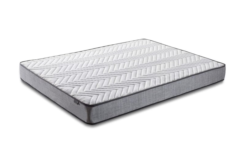 Springfjærmadrass 200x200 cm, Hvit/Grå