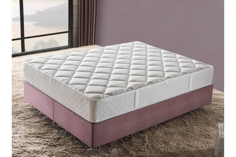 Springfjærmadrass 90x190 cm - Hvit - Møbler - Senger - Madrasser - Rammemadrass & springfjærmadrass