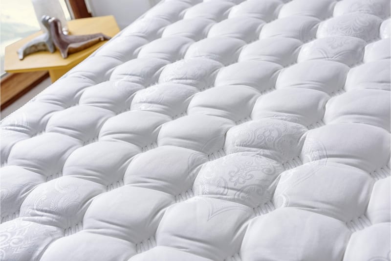 Springfjærmadrass 90x200 cm - Hvit - Møbler - Senger - Madrasser - Rammemadrass & springfjærmadrass