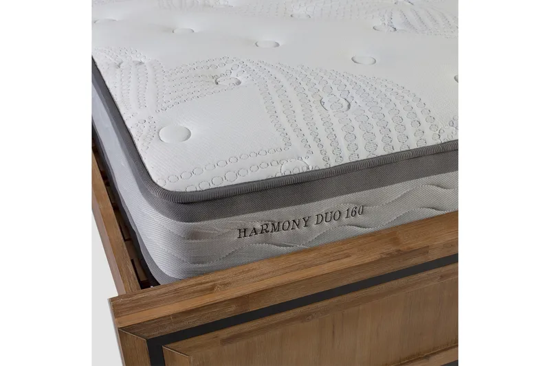 Springfjærmadrass Harmony Duo - Hvit/Grå - Møbler - Senger - Madrasser - Rammemadrass & springfjærmadrass