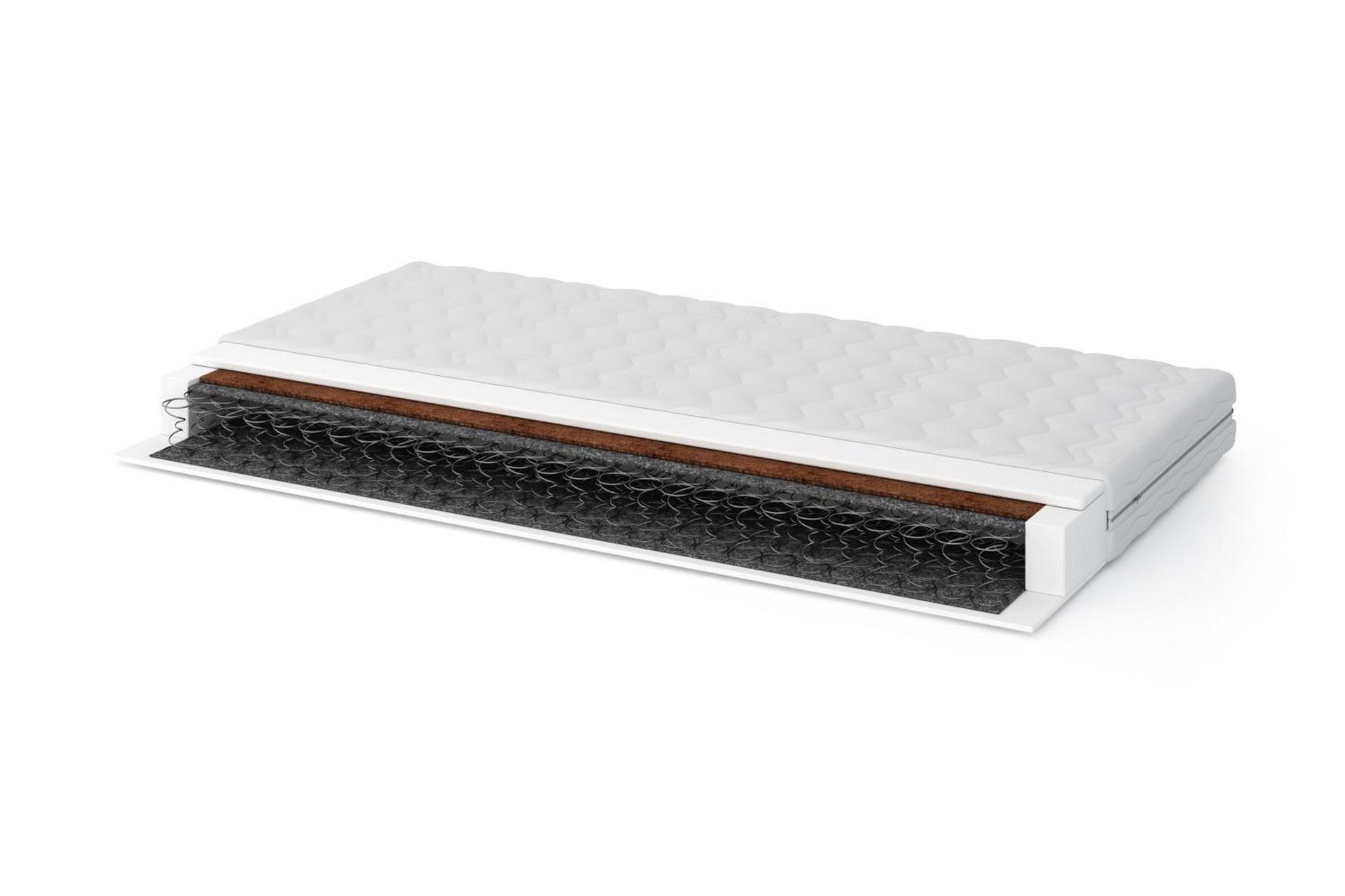 Topon Springfjærmadrass 160x200 Bonell Medium/Fast - Hvit