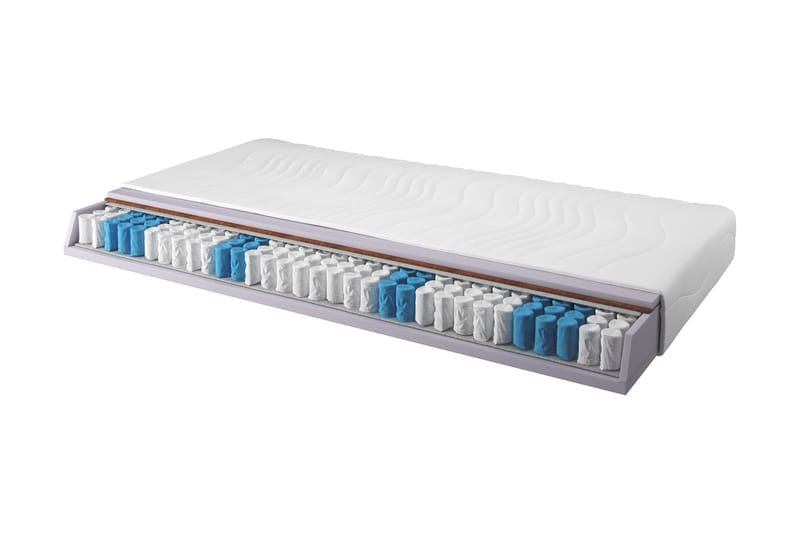 Zafir Springfjærmadrass 90x200 Pocket Medium/Mjuk, Hvit