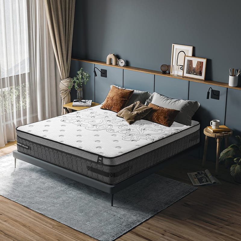 Springmadrass HOME4YOU Harmony Delux 180x200x30 cm - Møbler - Senger - Madrasser - Overmadrass