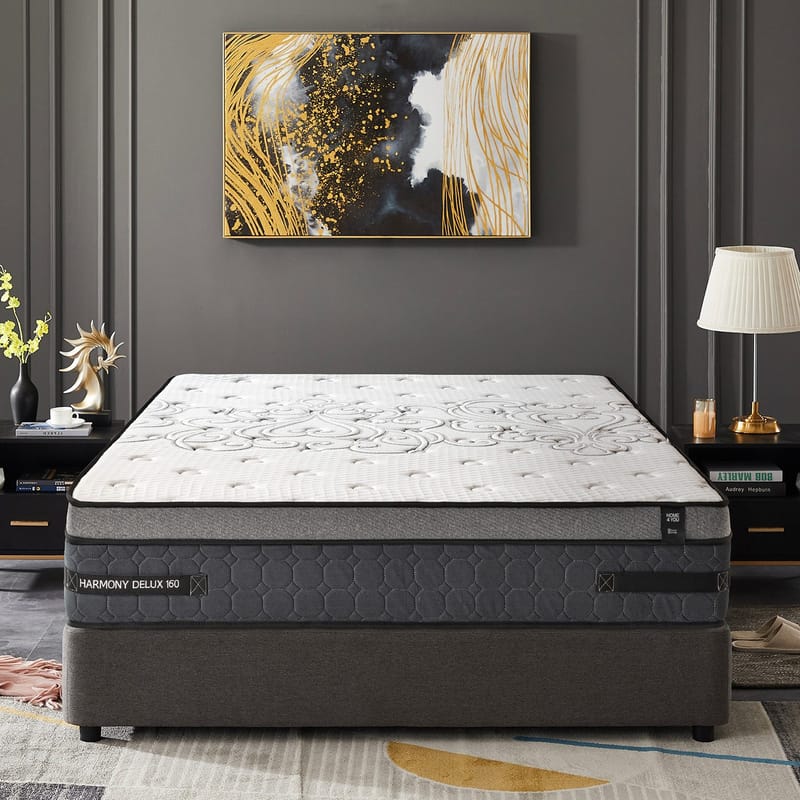 Springmadrass HOME4YOU Harmony Delux 180x200x30 cm - Møbler - Senger - Madrasser - Overmadrass
