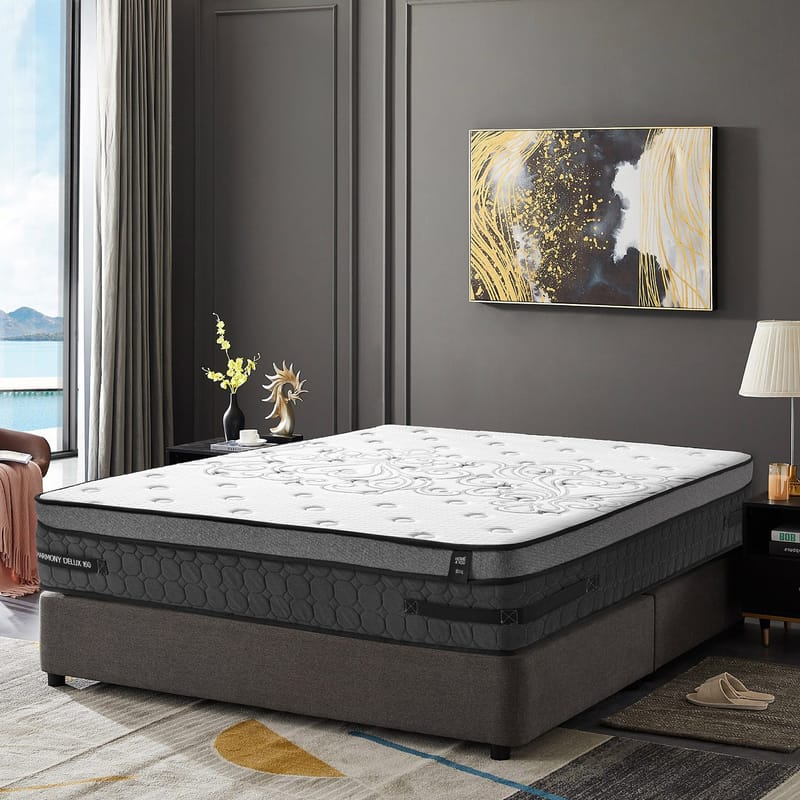 Springmadrass HOME4YOU Harmony Delux 180x200x30 cm - Møbler - Senger - Madrasser - Overmadrass