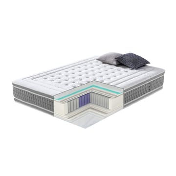 Springmadrass HOME4YOU Harmony Duo 7 soner 160x200x28 cm Vendbar - Møbler - Senger - Madrasser - Overmadrass