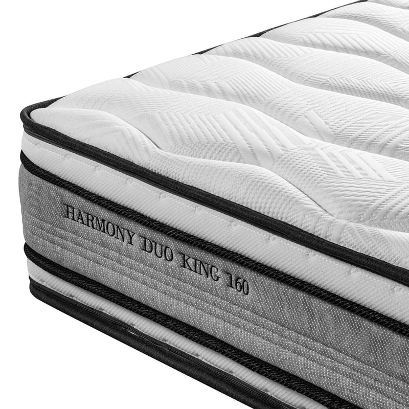 Springmadrass HOME4YOU Harmony Duo King vendbar 180x200x30 cm - Møbler - Senger - Madrasser - Overmadrass