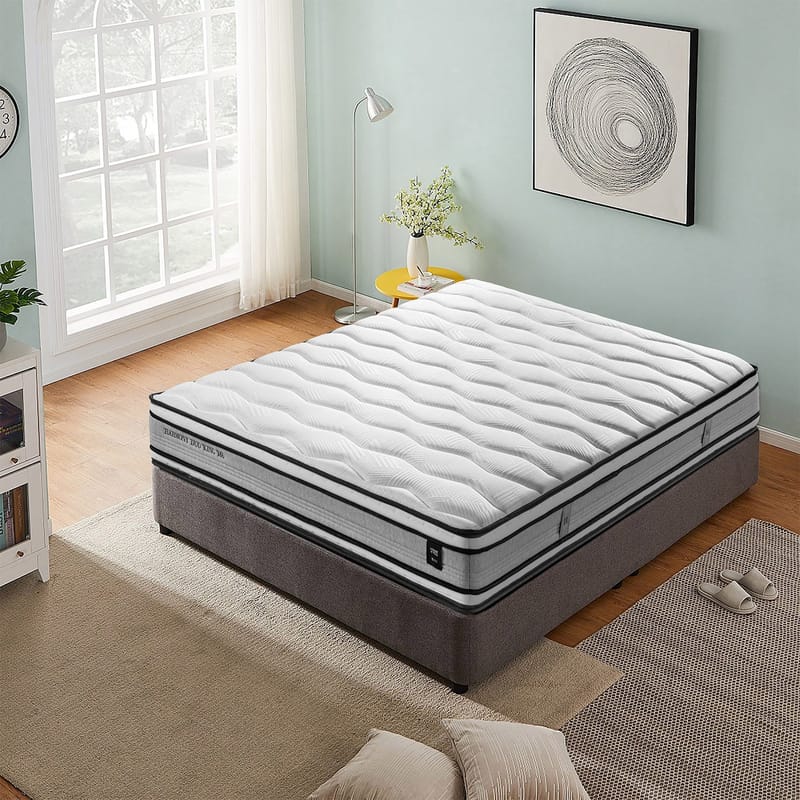 Springmadrass HOME4YOU Harmony Duo King vendbar 180x200x30 cm - Møbler - Senger - Madrasser - Overmadrass