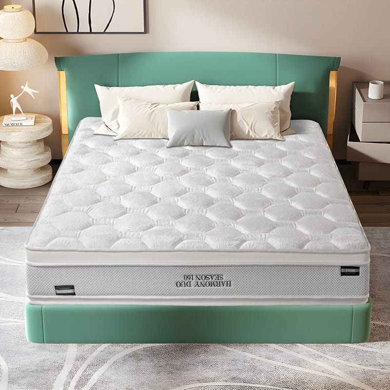 Springmadrass HOME4YOU Harmony Duo Season Vendbar 160x200x29 cm - Møbler - Senger - Madrasser - Overmadrass