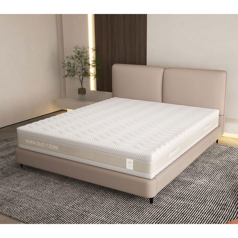 Springmadrass HOME4YOU Kuka Duo 7 soner 180x200x23 cm - Møbler - Senger - Madrasser - Overmadrass