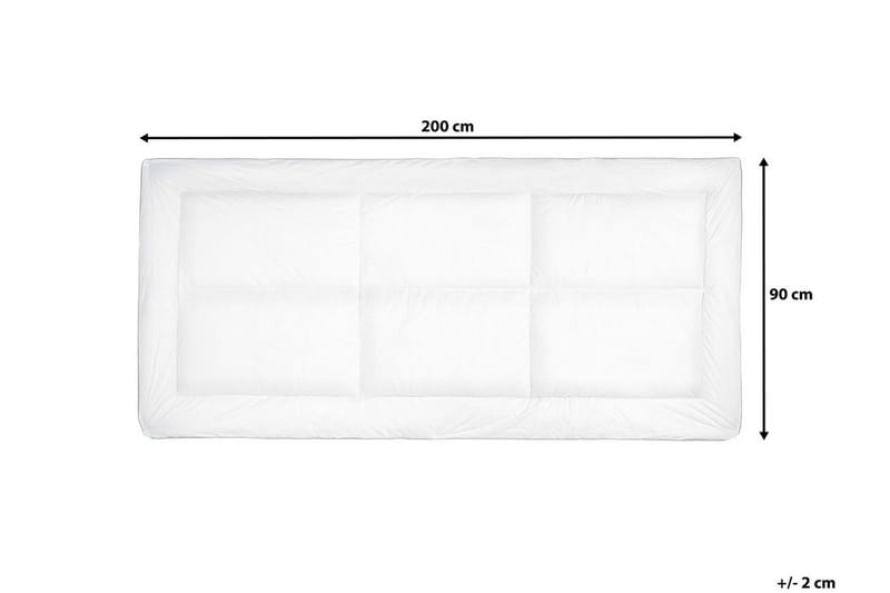 Trivor Overmadrass 90x200 cm - Hvit - Møbler - Senger - Madrasser - Overmadrass
