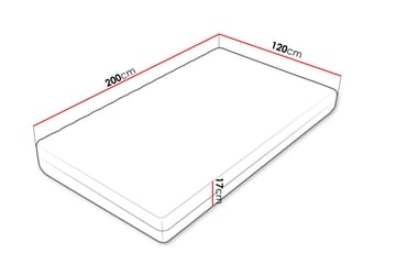 Unona Skummadrass 200x120 cm - Møbler - Senger - Madrasser - Skummadrass