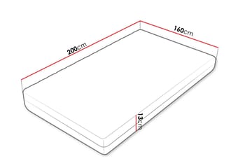 Unona Skummadrass 200x160 cm - Beige - Møbler - Senger - Madrasser - Skummadrass