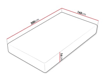 Urek skummadrass 160x200 cm - hvit, lyseblå og beige - Møbler - Senger - Madrasser - Skummadrass