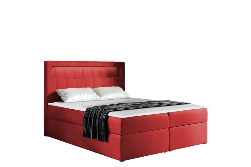 Masone Sengpakke Kontinentalseng 180x200 cm - Rød - Møbler - Senger - Komplett sengepakke