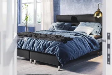Meja Kontinentalseng 160x200 - Svart - Møbler - Senger - Komplett sengepakke