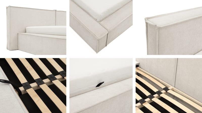 Melor sengeramme 160x200 cm - beige - Møbler - Senger - Sengeramme & sengestamme