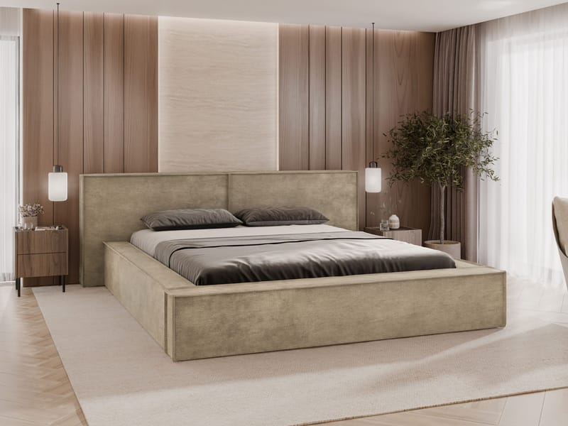 Melor sengeramme 160x200 cm - beige - Møbler - Senger - Sengeramme & sengestamme