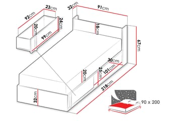 Metropolitan Sengeramme 90x200 cm - Brun - Møbler - Senger - Sengeramme & sengestamme