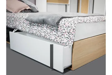 Metropolitan Sengeramme 90x200 cm - Brun/Hvit/Lysegrå/Sort - Møbler - Senger - Sengeramme & sengestamme