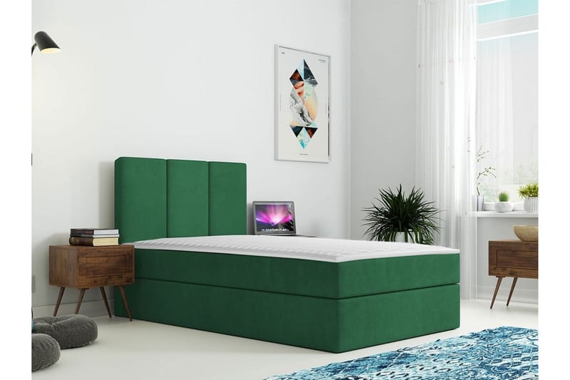 Millstreet Sengeramme 100x200 cm - Mørkegrønn - Sengeramme & sengestamme