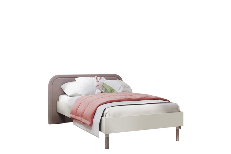 Monfort Sengeramme 90x200 cm, Beige/Rosa