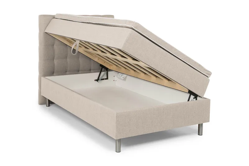 Montana Komplett Sengpakke med Oppbevaring 120x200 cm - Beige - Møbler - Senger - Enkeltsenger
