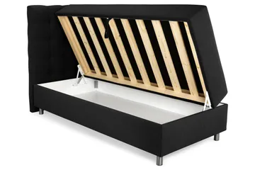 Montana Komplett Sengpakke med Oppbevaring 90x200 cm - Svart - Møbler - Senger - Komplett sengepakke