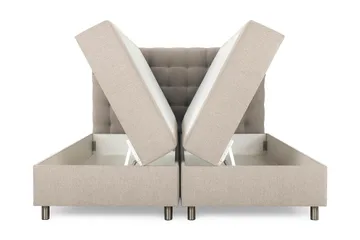 Montana Seng med Oppbevaring 180x200 cm - Beige - Møbler - Senger - Komplett sengepakke