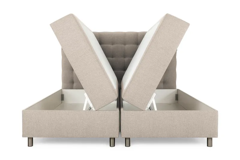 Montana Seng med Oppbevaring 180x200 cm - Beige - Møbler - Senger - Komplett sengepakke