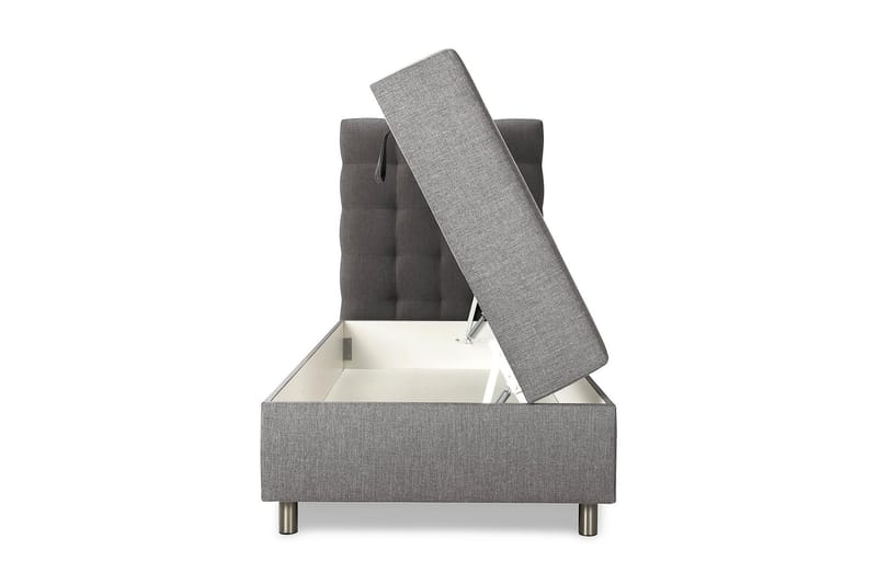 Montana Seng med Oppbevaring 90x200 - Grå - Møbler - Senger - Kontinentalsenger