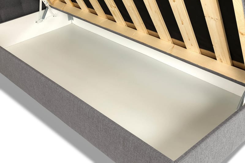 Montana Seng med Oppbevaring 90x200 - Grå - Møbler - Senger - Kontinentalsenger